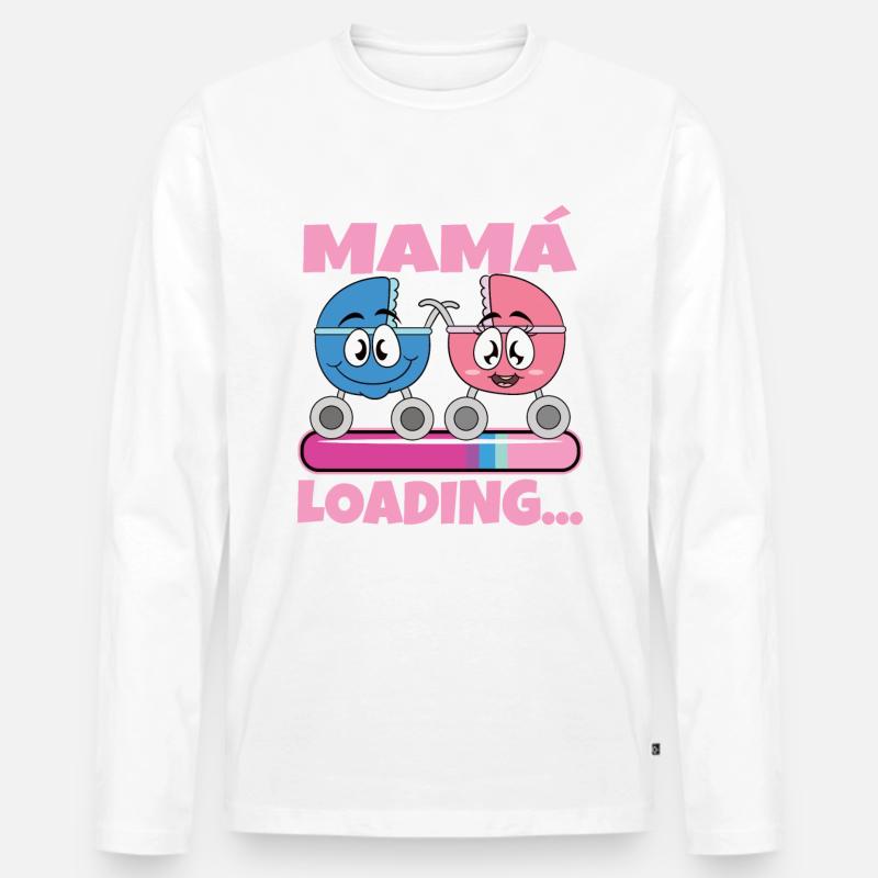 scMama 2024 Werdende Mutter Schwangerschaft - Männer Premium Bio Langarmshirt - undefined