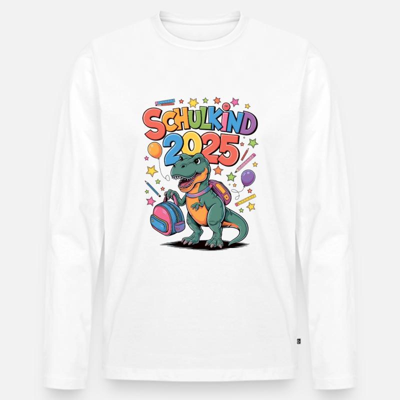 Schulkind 2025 Einschulung Schulanfang - Männer Premium Bio Langarmshirt - undefined