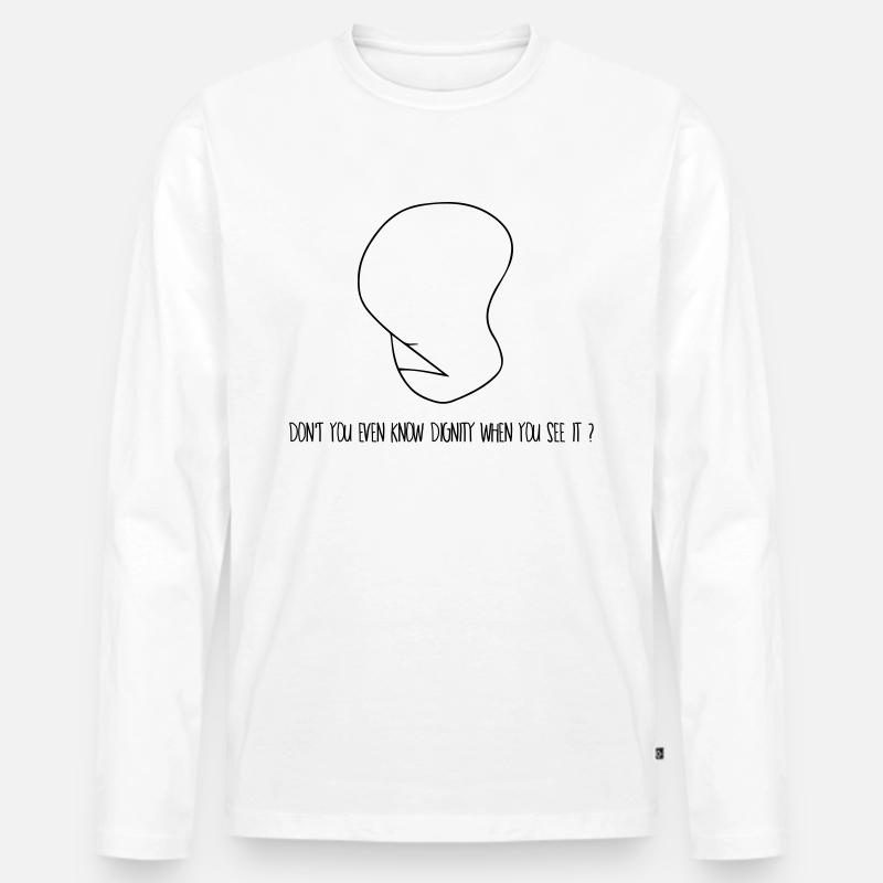 Es ist Würde Luann - Männer Premium Bio Langarmshirt - Weiß