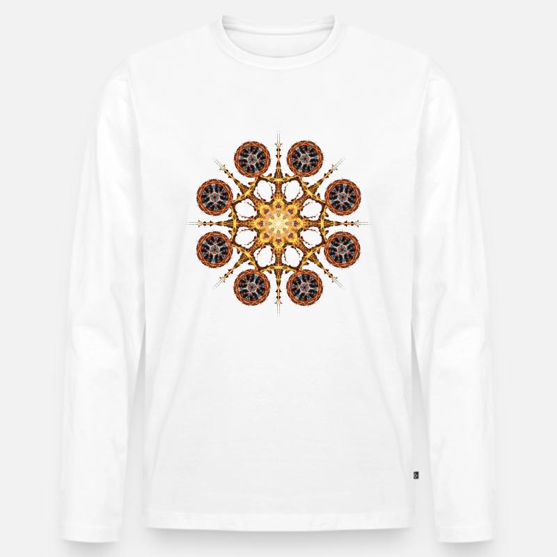 Fireballs - Männer Premium Bio Langarmshirt - Weiß
