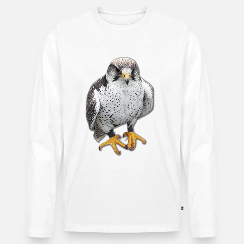 Vogeltier Greifvogel Krallen - Männer Premium Bio Langarmshirt - Weiß