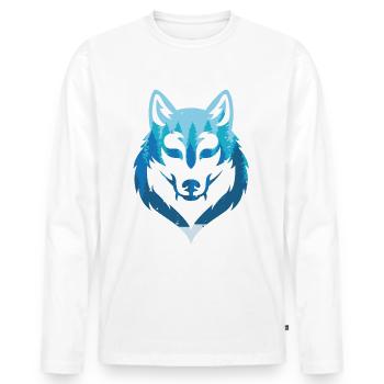 Dog Wolves Pack Animals Forest Fairy Tale Hunter - Men's Premium Organic Long Sleeve Shirt - white - Front - Nico (187cm)