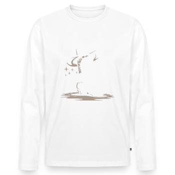 It's Linedance Time - Country Fan - Geschenk - Männer Premium Bio Langarmshirt - Weiß - Vorne - Nico (187cm)