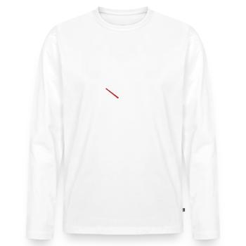 Tank leer - Ich brauche Wein - Sauf Spruch - Männer Premium Bio Langarmshirt - Weiß - Vorne - Nico (187cm)