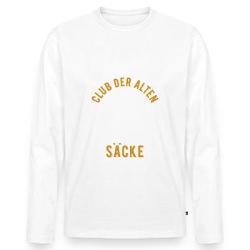 Club der alten Säcke, 55. Geburtstag, Totenkopf - Männer Premium Bio Langarmshirt - Weiß - Vorne - Nico (187cm)