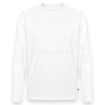 Fléchette - nom propre - entrez votre nom - T-shirt manches longues Premium bio Homme - blanc - Devant - Nico (187cm)