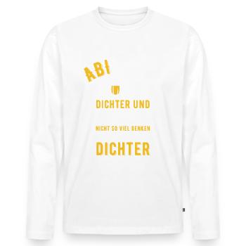 Abiertur 2025 - Abi 25 - Abitur - Saufen - Männer Premium Bio Langarmshirt - Weiß - Vorne - Nico (187cm)