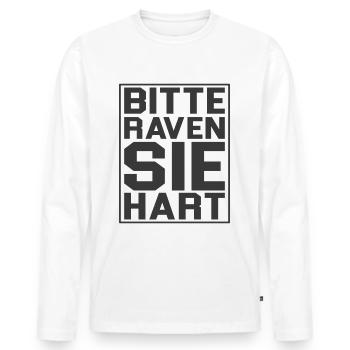 Rave - Männer Premium Bio Langarmshirt - Weiß - Vorne - Nico (187cm)