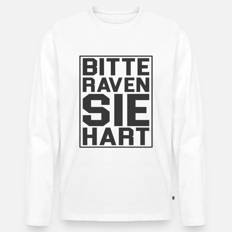Rave - Männer Premium Bio Langarmshirt - Weiß