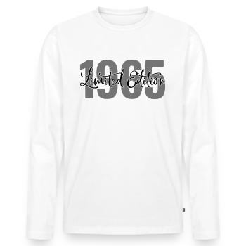 Edition limitée 1965 - T-shirt manches longues Premium bio Homme - blanc - Devant - Nico (187cm)