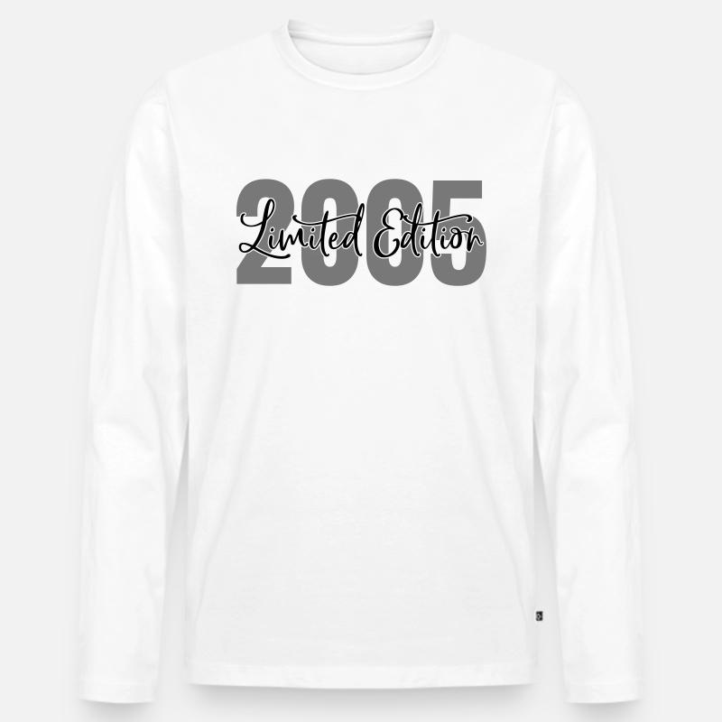 Limited edition 2005 - Männer Premium Bio Langarmshirt - Weiß