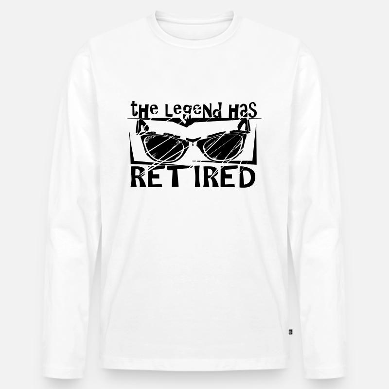 The Legend Has Retired - Männer Premium Bio Langarmshirt - Weiß