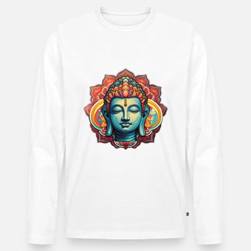 InnerPeaceWear - Männer Premium Bio Langarmshirt - Weiß