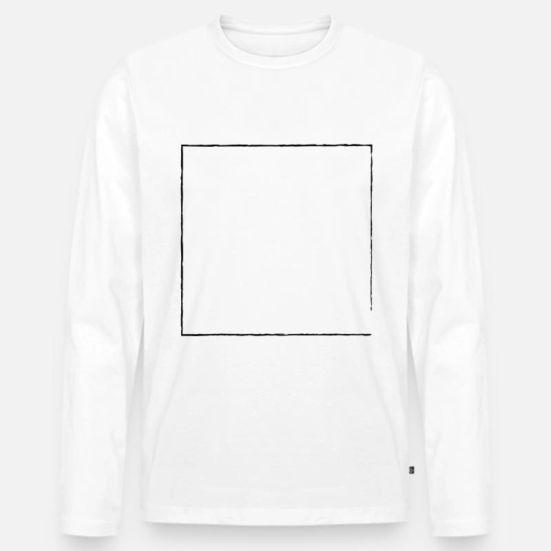 Pinsel Vector Rahmen - Männer Premium Bio Langarmshirt - Weiß