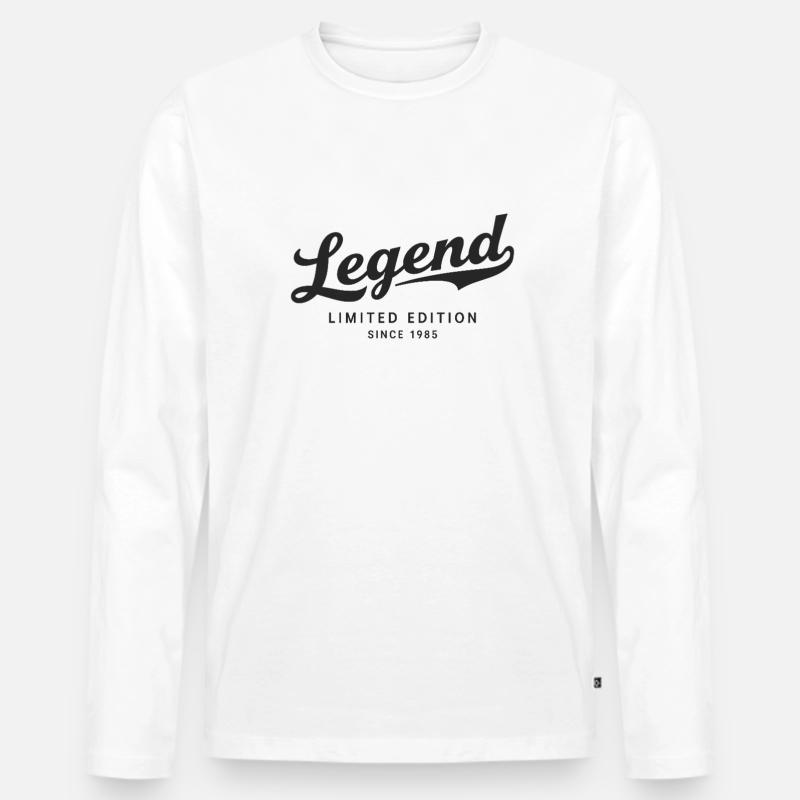 Legend Limited Edition Since 1985 - Männer Premium Bio Langarmshirt - Weiß