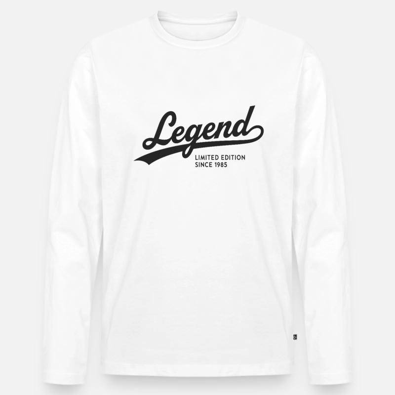 Legend Limited Edition Since 1985 - Männer Premium Bio Langarmshirt - Weiß
