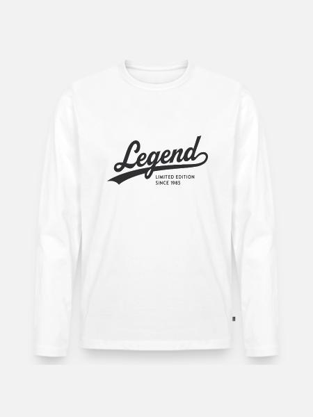Legend Limited Edition Since 1985 - Männer Premium Bio Langarmshirt - Weiß