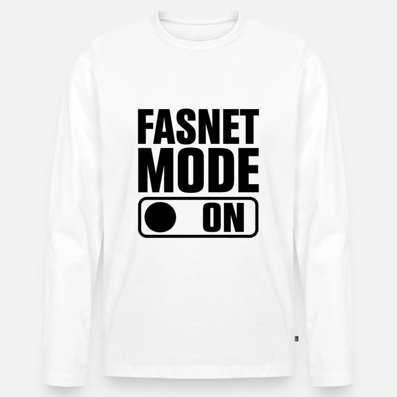 Fasnet Mode On - Männer Premium Bio Langarmshirt - Weiß