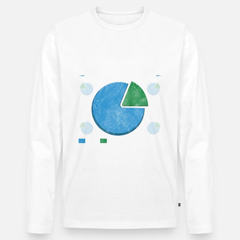 Wahrscheinlichkeit dass ich Grün wähle Null - Männer Premium Bio Langarmshirt - Weiß