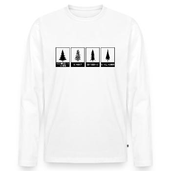 Christmas tree and Christmas tree - Men's Premium Organic Long Sleeve Shirt - white - Front - Nico (187cm)