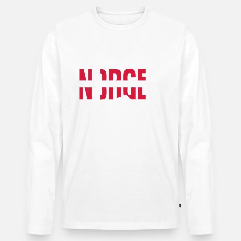 Norge - Männer Premium Bio Langarmshirt - Weiß