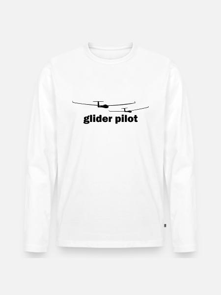 glider pilot - Männer Premium Bio Langarmshirt - Weiß