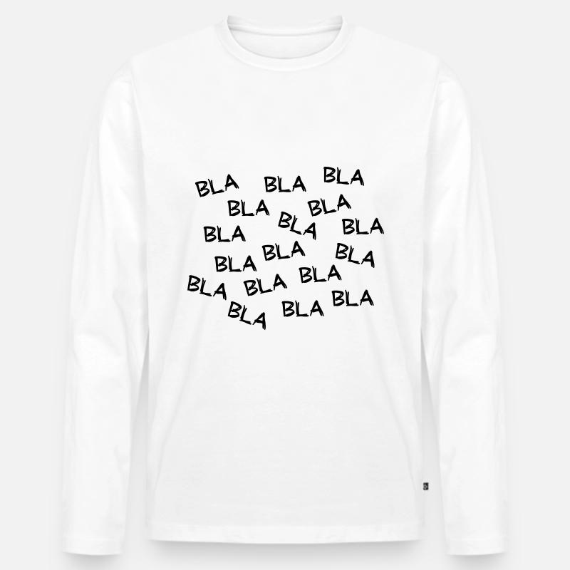 Bla blah blah oder blah blah blah. Gute oder fake news. Männer Premium Bio Langarmshirt