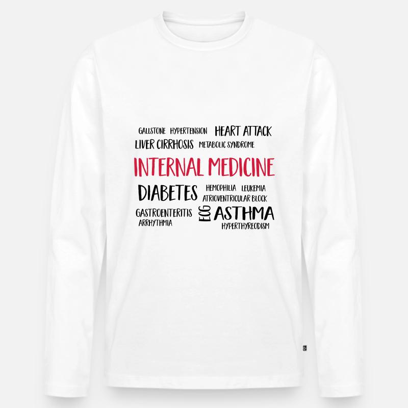 internal medicine - Männer Premium Bio Langarmshirt - Weiß