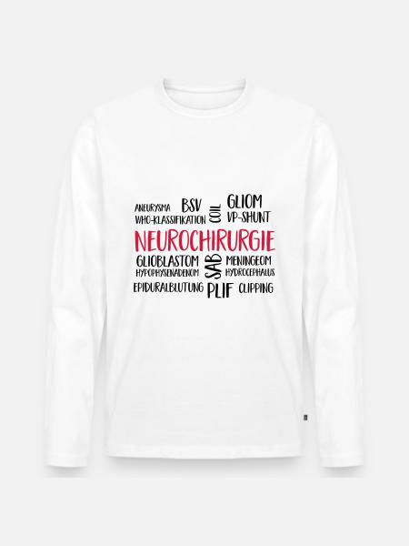 neurosurgery cloud - Men's Premium Organic Long Sleeve Shirt - white