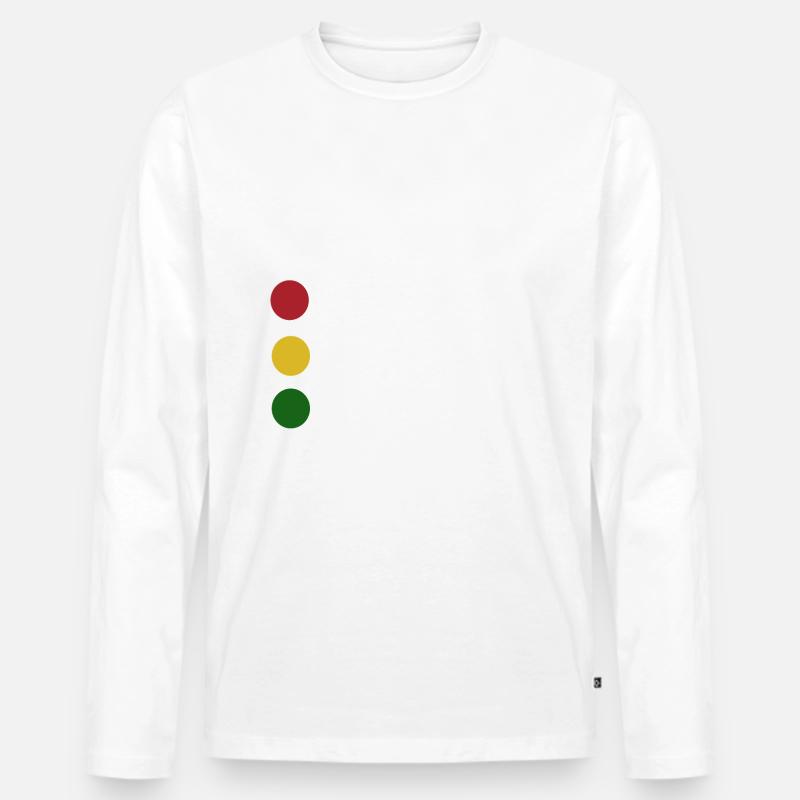 Ampel - Nicht meine Regierung - Spruch - Männer Premium Bio Langarmshirt - Weiß