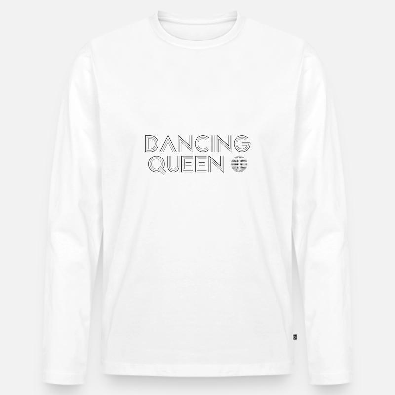 Dancing Queen Geschenkidee - Männer Premium Bio Langarmshirt - Weiß