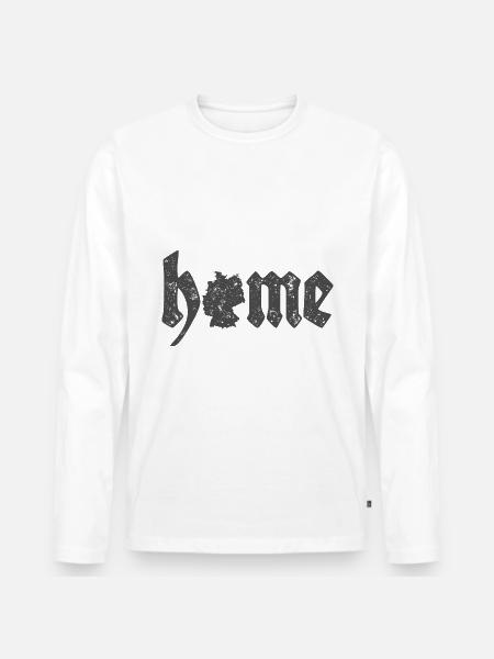 Deutschland - Heimat - Patriot - Heimatliebe - Männer Premium Bio Langarmshirt - Weiß