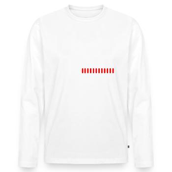 Morgenmuffel - Status - Männer Premium Bio Langarmshirt - Weiß - Vorne - Nico (187cm)