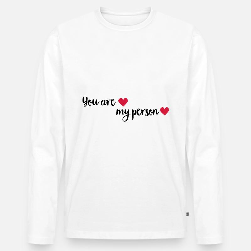 myperson - Männer Premium Bio Langarmshirt - Weiß
