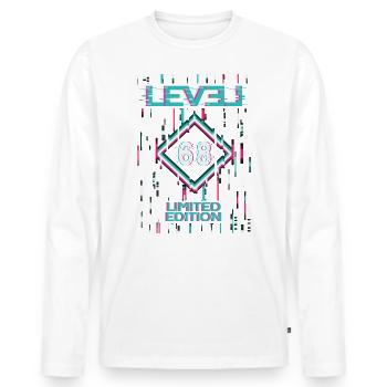 Birthday Level 68 Gaming Limited Edition Gamer - Men's Premium Organic Long Sleeve Shirt - white - Front - Nico (187cm)