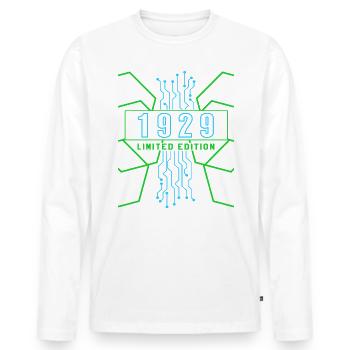 Birthday 1929 Gaming Limited Edition Gamer - Men's Premium Organic Long Sleeve Shirt - white - Front - Nico (187cm)