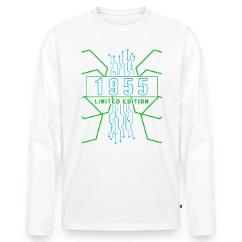 Birthday 1955 Gaming Limited Edition Gamer - Men's Premium Organic Long Sleeve Shirt - white - Front - Nico (187cm)