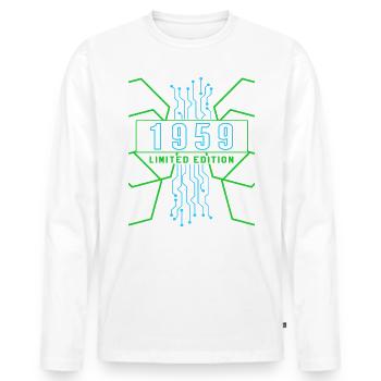 Anniversaire 1959 Gaming Limited Edition Gamer - T-shirt manches longues Premium bio Homme - blanc - Devant - Nico (187cm)