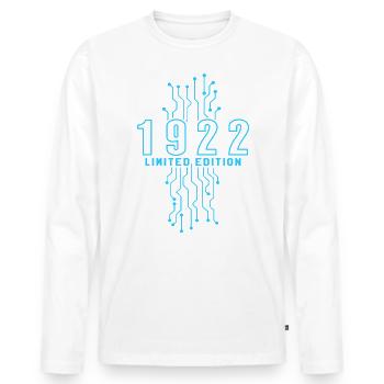 Anniversaire 1922 Gaming Limited Edition Gamer - T-shirt manches longues Premium bio Homme - blanc - Devant - Nico (187cm)