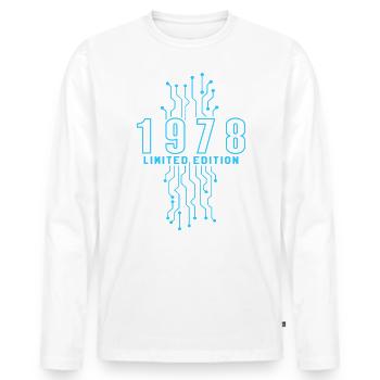 Anniversaire 1978 Gaming Limited Edition Gamer - T-shirt manches longues Premium bio Homme - blanc - Devant - Nico (187cm)
