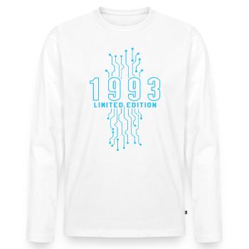Anniversaire 1993 Gaming Limited Edition Gamer - T-shirt manches longues Premium bio Homme - blanc - Devant - Nico (187cm)