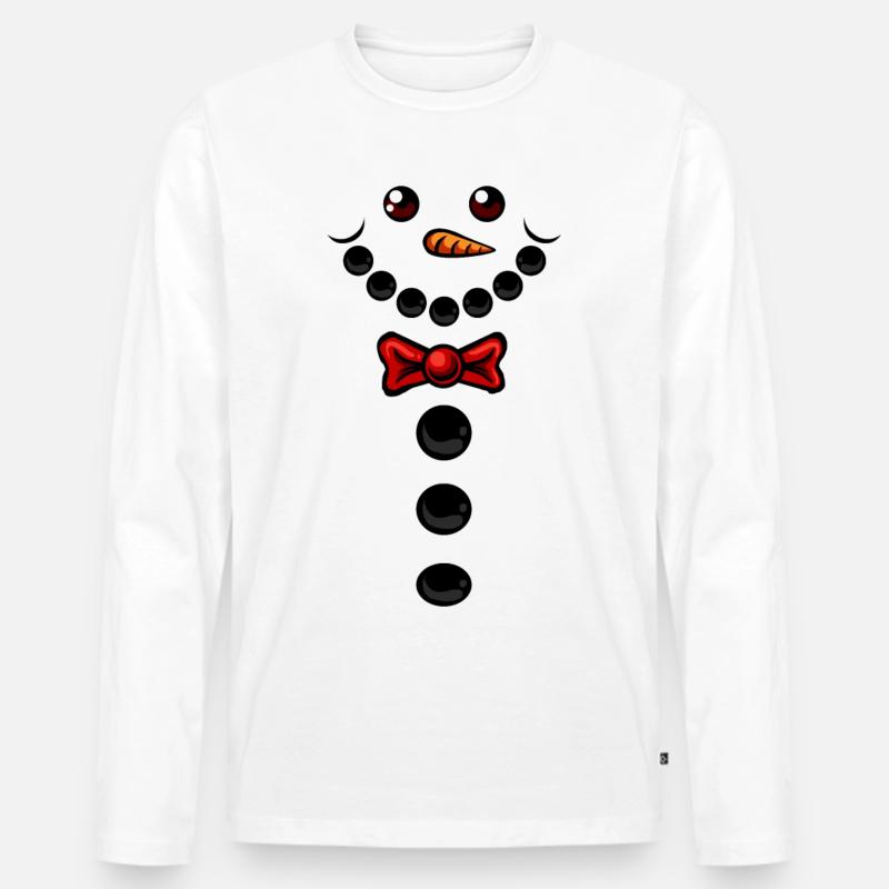 Olaf der Schneemann - Männer Premium Bio Langarmshirt - Weiß