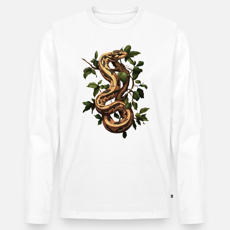 Roi Python Serpents Amoureux Terrarium Python T-shirt manches longues Premium bio Homme