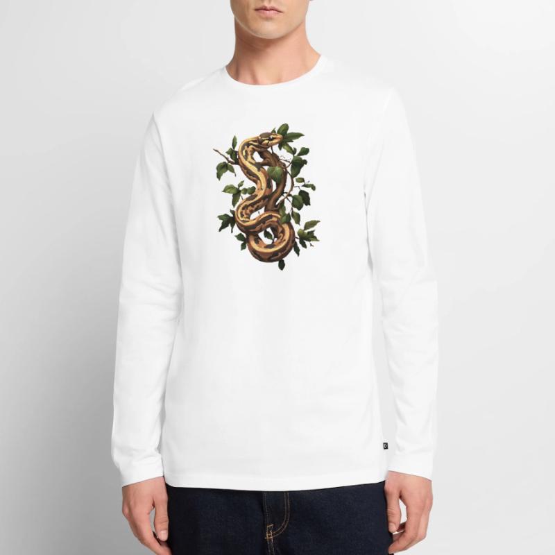 King Python Snakes Lover Terrarium Python Men's Premium Organic Long Sleeve Shirt