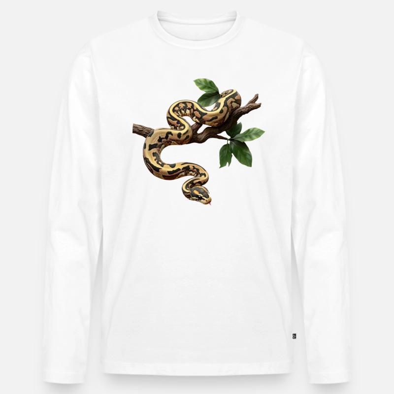 Königspython Schlangen Liebhaber Terrarium Python - Männer Premium Bio Langarmshirt - undefined