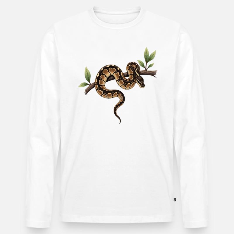 Königspython Schlangen Liebhaber Terrarium Python - Männer Premium Bio Langarmshirt - undefined