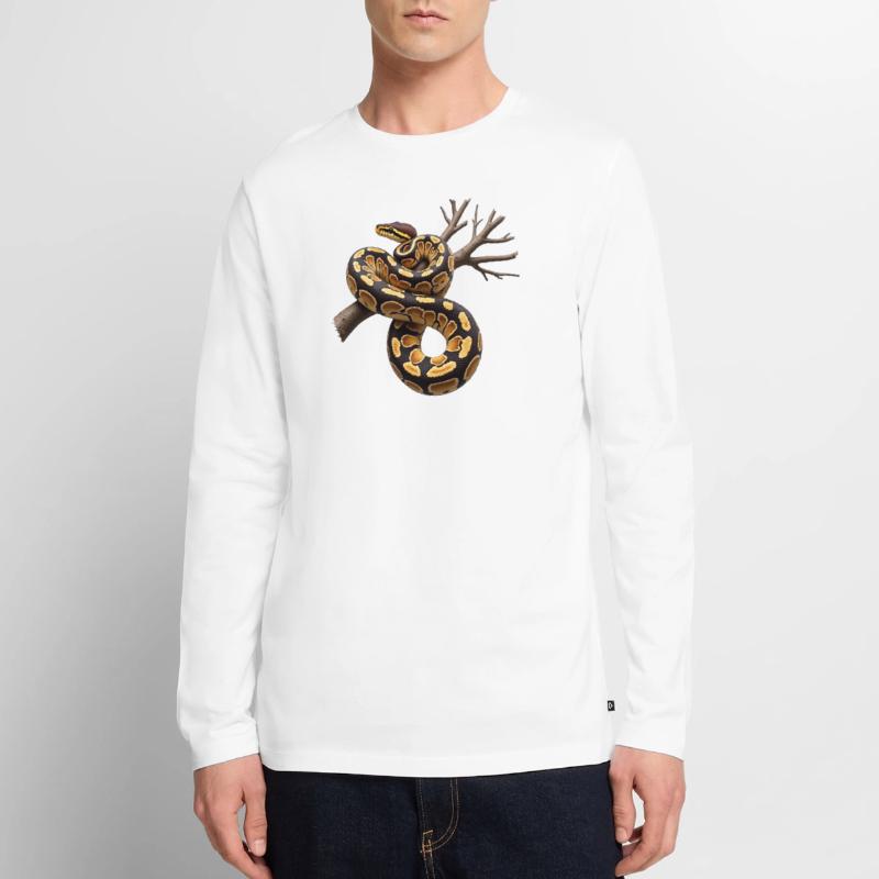 Roi Python Serpents Amoureux Terrarium Python T-shirt manches longues Premium bio Homme