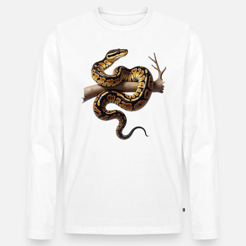 Roi Python Serpents Amoureux Terrarium Python T-shirt manches longues Premium bio Homme