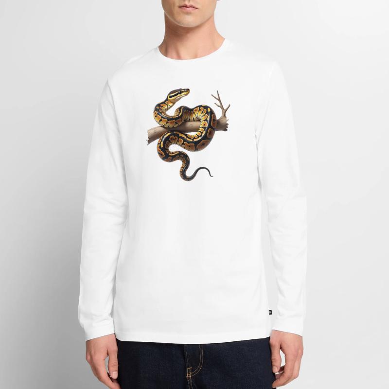 Roi Python Serpents Amoureux Terrarium Python T-shirt manches longues Premium bio Homme