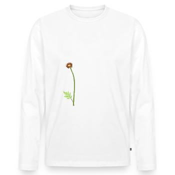 Dandelion Dandelion Lover Floral Floral - T-shirt manches longues Premium bio Homme - blanc - Devant - Nico (187cm)
